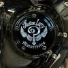 Indian Larryロゴ タイマーカバー グロスブラック Indian Larry Motorcycles 
