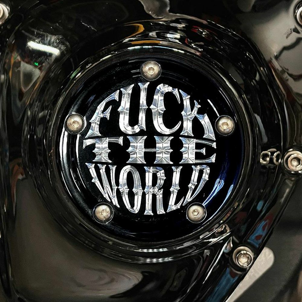 FTW タイマーカバー マットブラック Indian Larry Motorcycles 