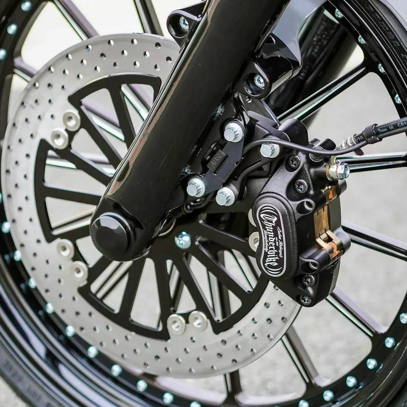  M8ソフテイル 300/340mm用 キャリパー変換アダプター (ブラック)