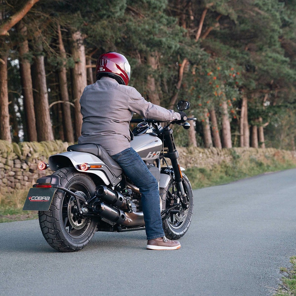  2021～2024 M8 ファットボブ スリップオンマフラーセット (カーボン)9