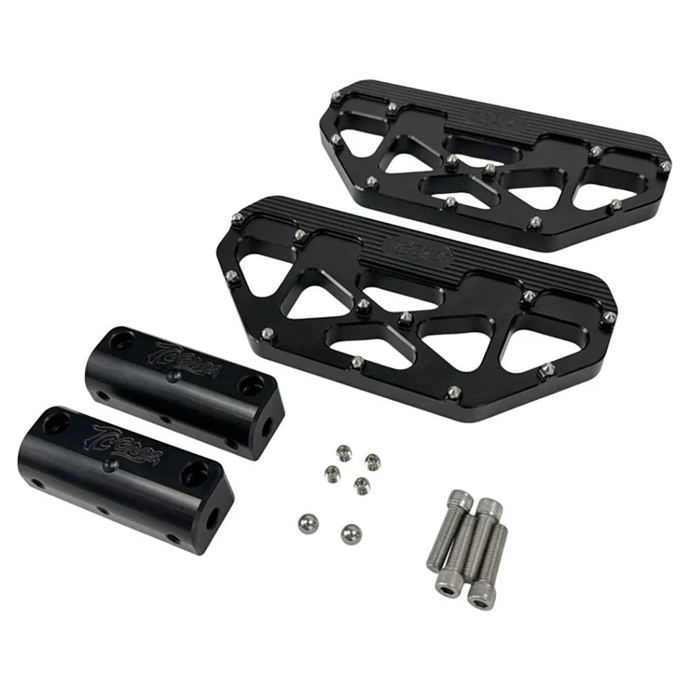 ハーレー ツーリング MX パッセンジャーフロアボード (ブラック)3