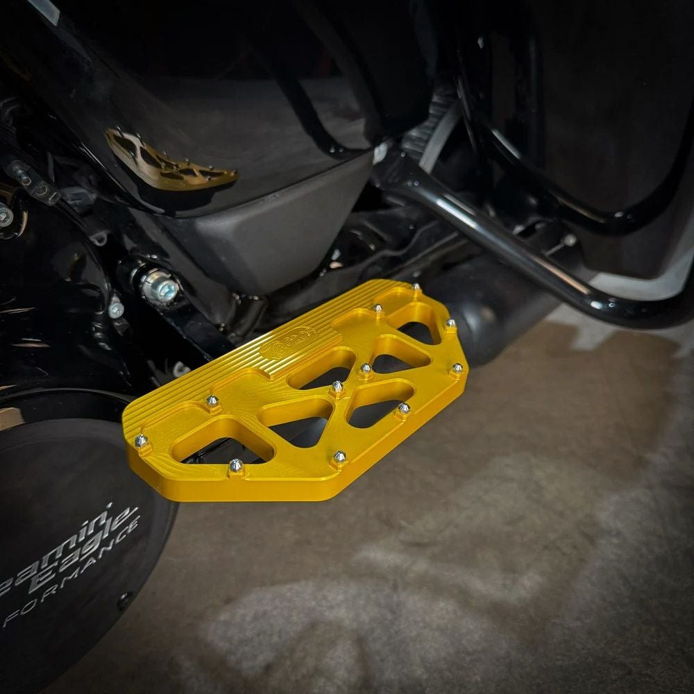  ハーレー ツーリング MX パッセンジャーフロアボード (ゴールド)1