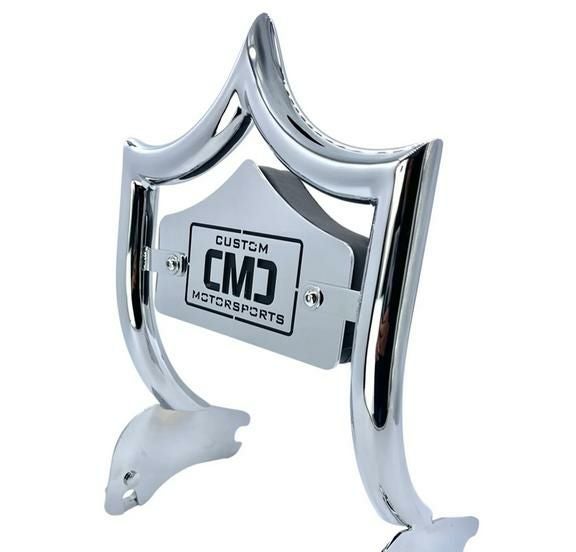 エルレイ バックレスト用スモール バックプレート 「CMCロゴ」 クローム CMC_01