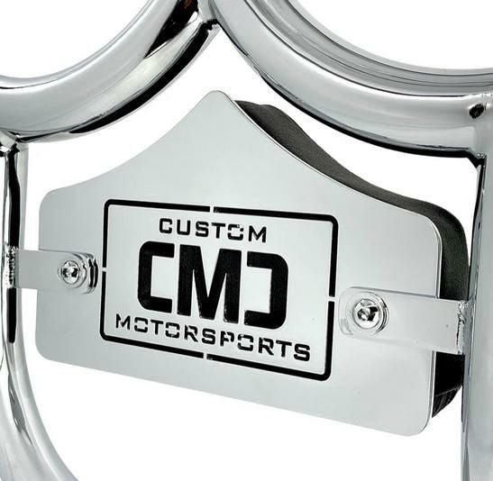 エルレイ バックレスト用スモール バックプレート 「CMCロゴ」 クローム CMC_02