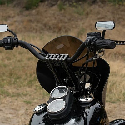 ハーレー用 モジュラー・8インチ ストレートライザー (ブラック) TC 