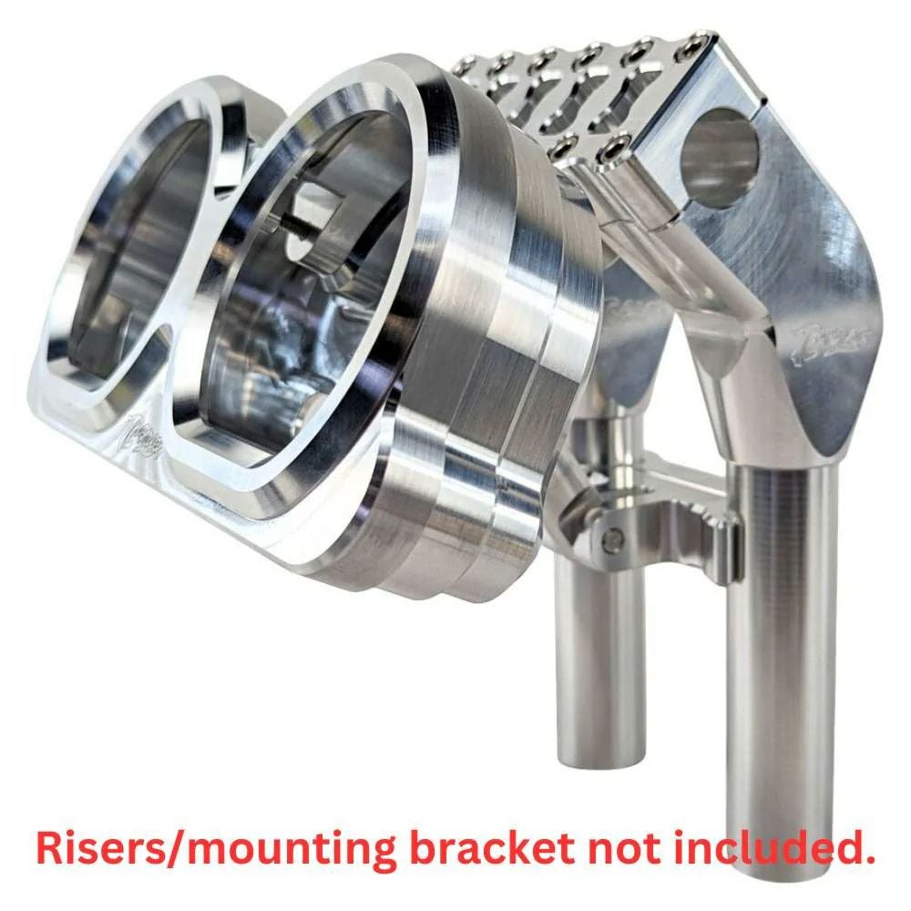 TCブロス モジュラーライザー用 ロードグライド ゲージリロケーションベゼル (シルバー)7