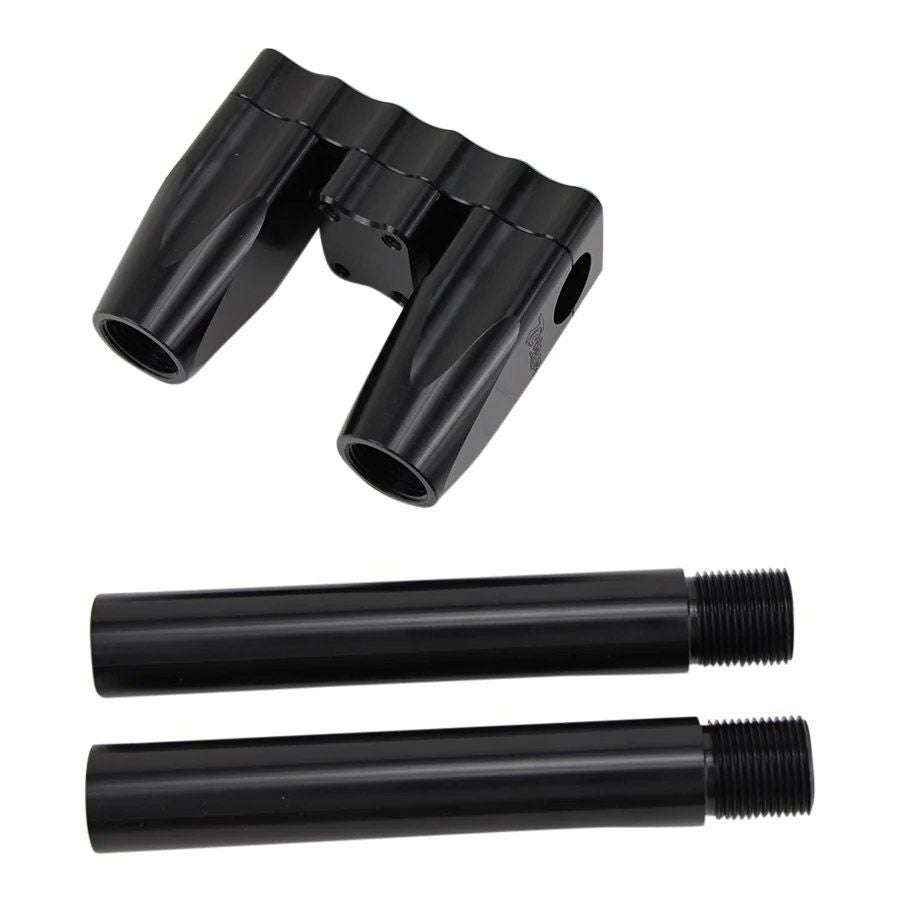 ハーレー用 モジュラー・10インチ ストレートライザー (ブラック)4