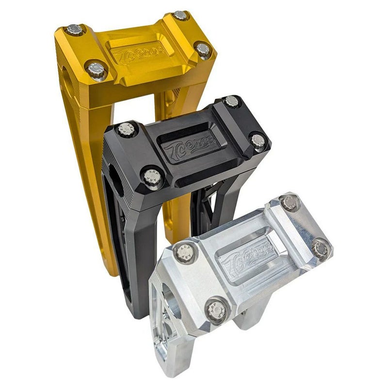 ハーレー用 トラススタイル・8インチ プルバックライザー (シルバー)