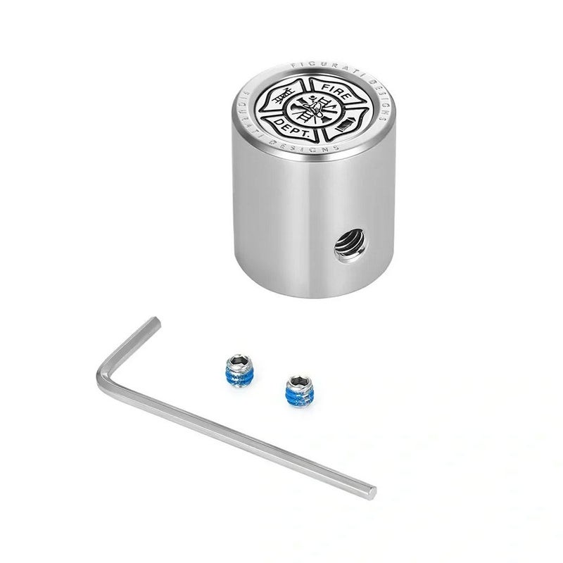 ツーリング ヒール&トウシフターカバー 消防士マルタ十字デザイン (シルバー)