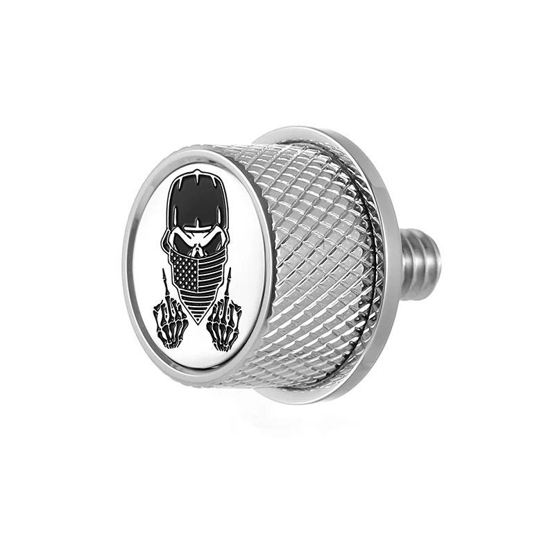 ハーレー シートスクリュー マスクスカルデザイン (シルバー)