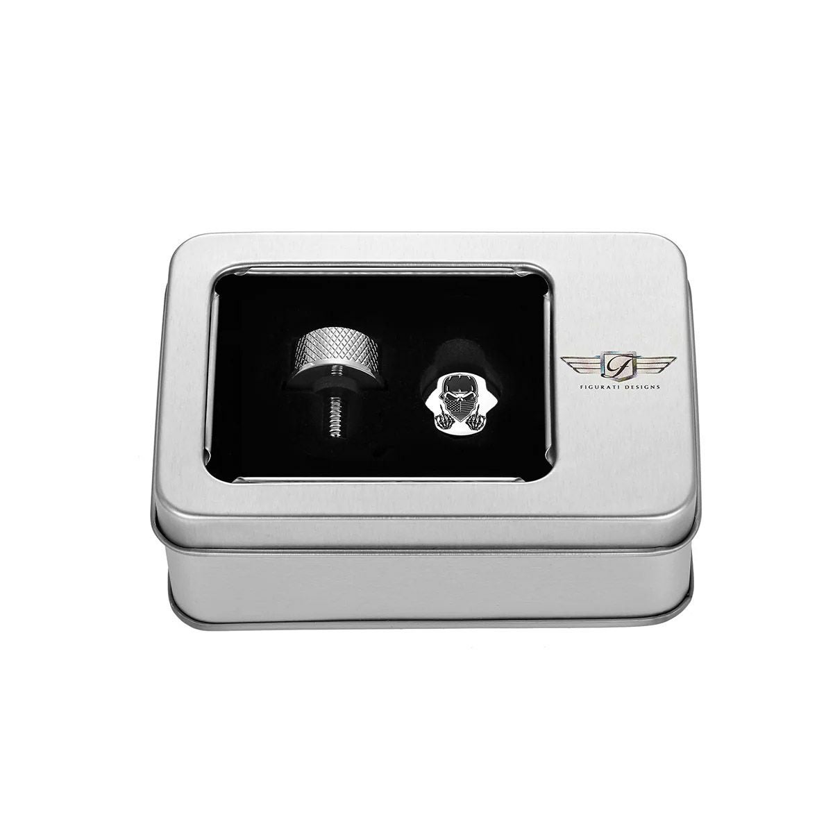 ハーレー シートスクリュー マスクスカルデザイン (シルバー)2