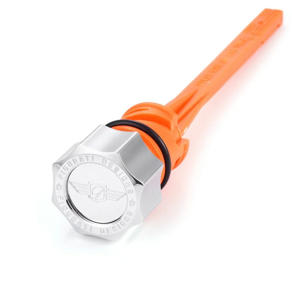 M8 ソフテイル マグネット付オイルディップスティック カーブヘッド (シルバー)