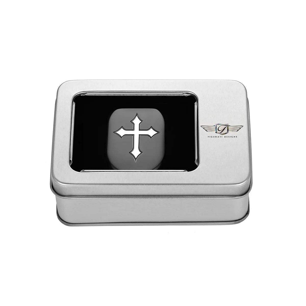  ツーリング用 アンテナホールカバー クロスデザイン 右用 (ブラック)2