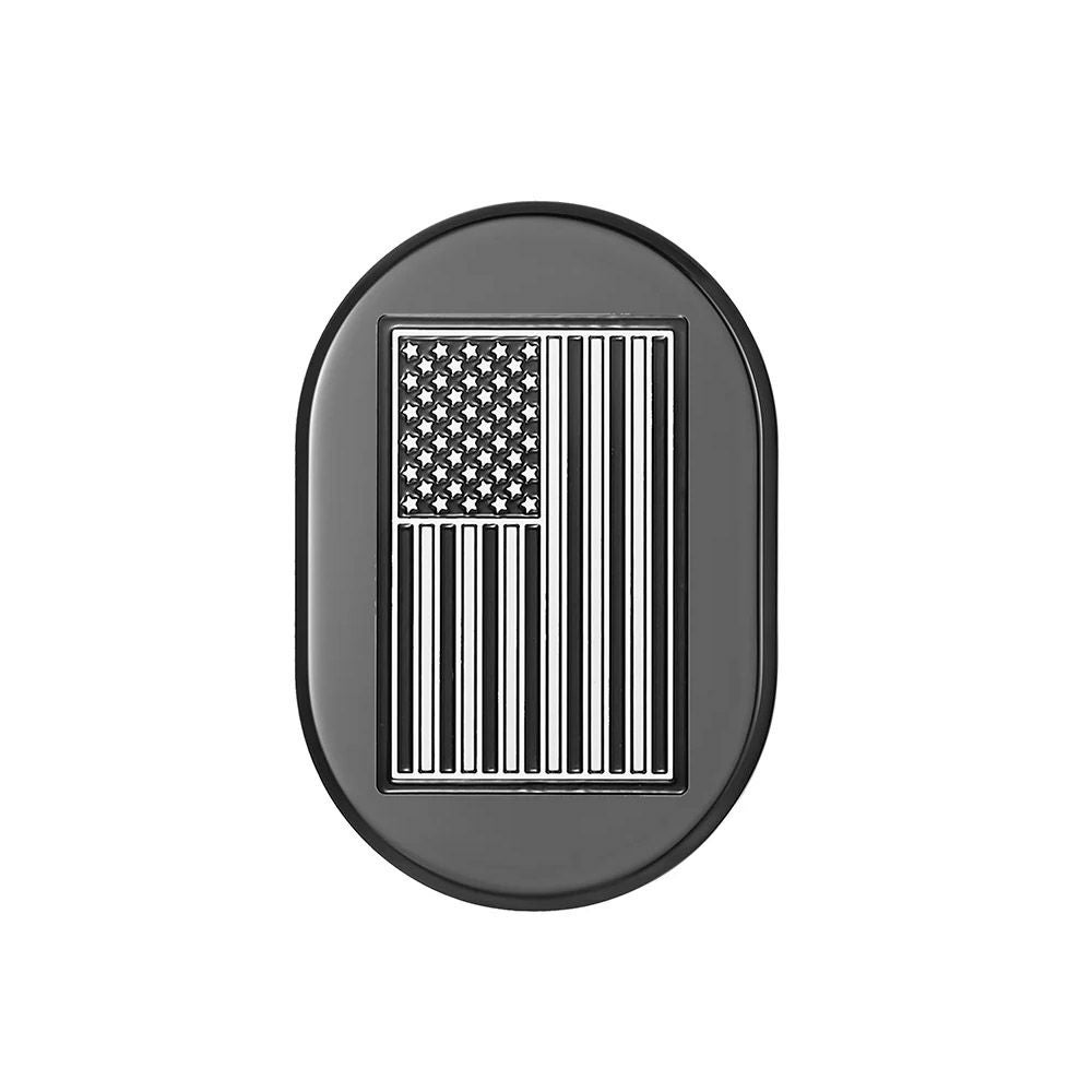 ツーリング用 アンテナホールカバー 星条旗デザイン 右用 (ブラック)1