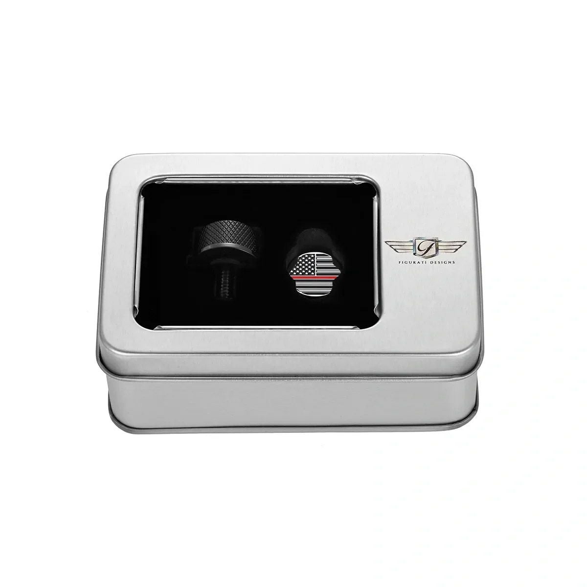 ハーレー シートスクリュー レッドライン入り星条旗デザイン (ブラック)2