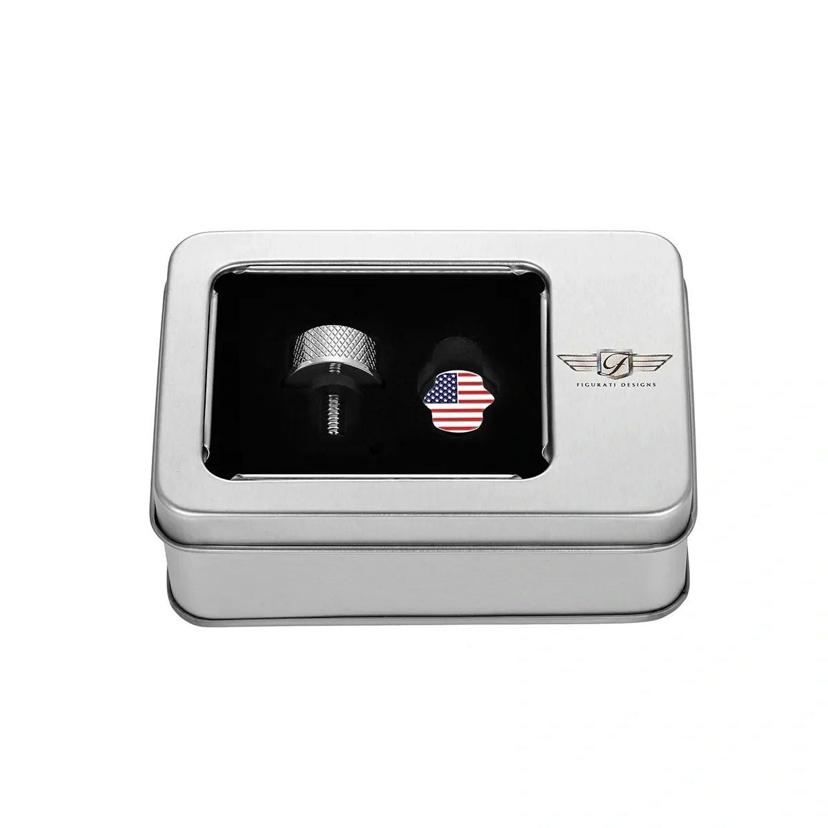  ハーレー シートスクリュー カラー星条旗デザイン (シルバー)2