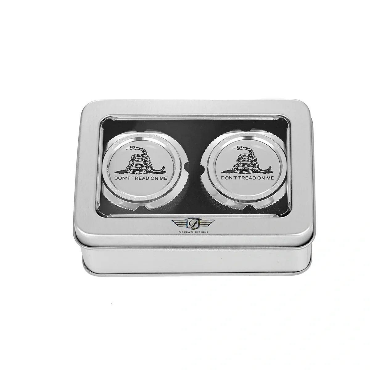 ハーレー フロントアクスルカバー Dont Tread on Meデザイン (シルバー)2