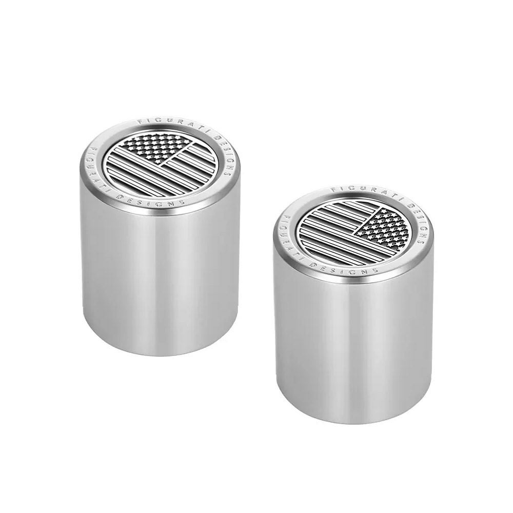 ハーレー ドッキングポイントカバー ワイド 星条旗デザイン (シルバー)