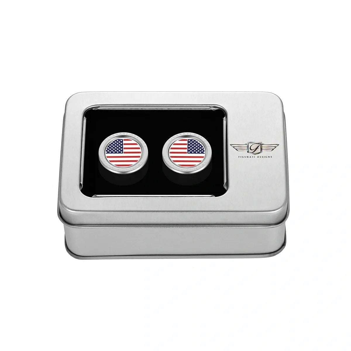 ハーレー ドッキングポイントカバー ショート カラー星条旗デザイン (シルバー)3