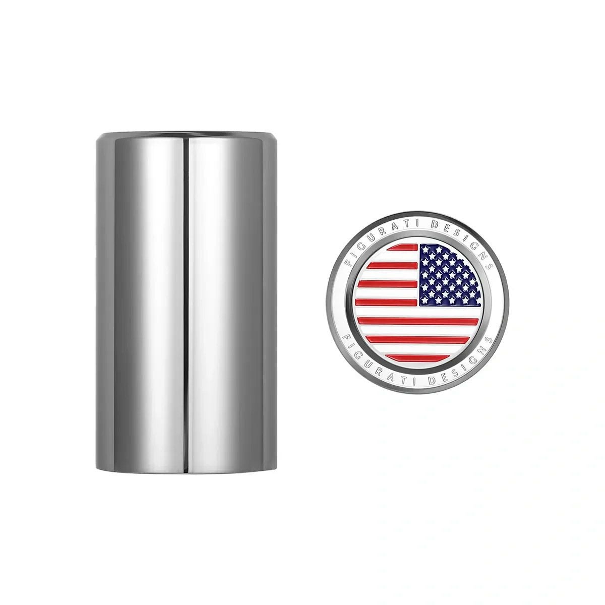 ハーレー ドッキングポイントカバー ロング カラー星条旗デザイン (シルバー)1