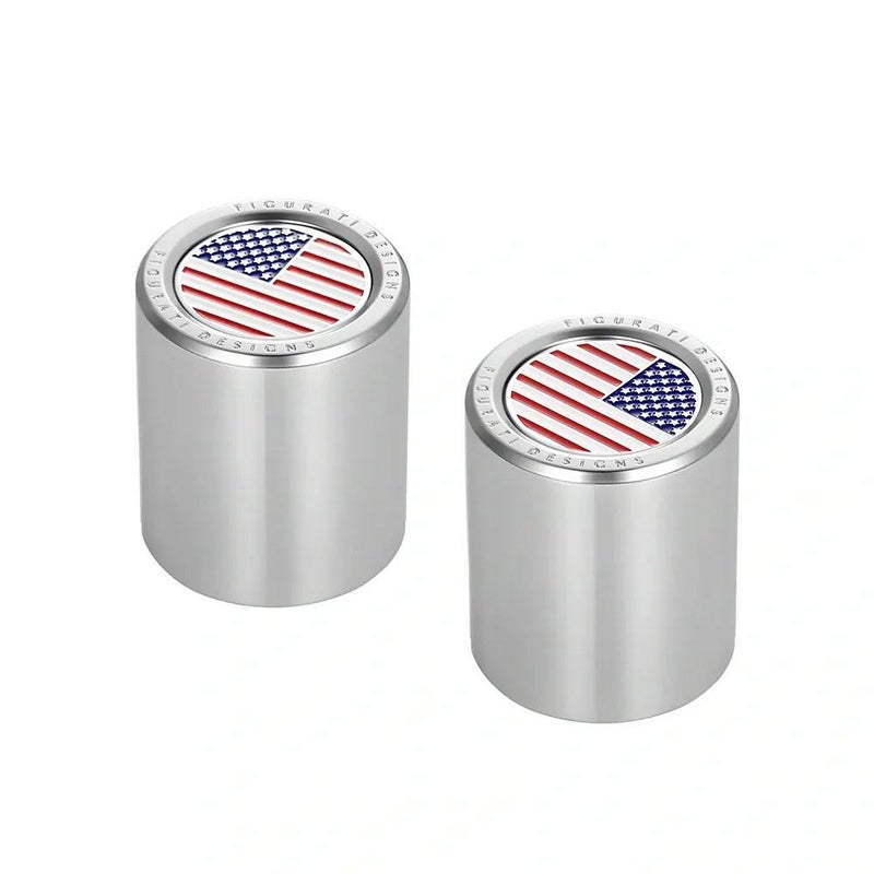 ハーレー ドッキングポイントカバー ワイド カラー星条旗デザイン (シルバー)