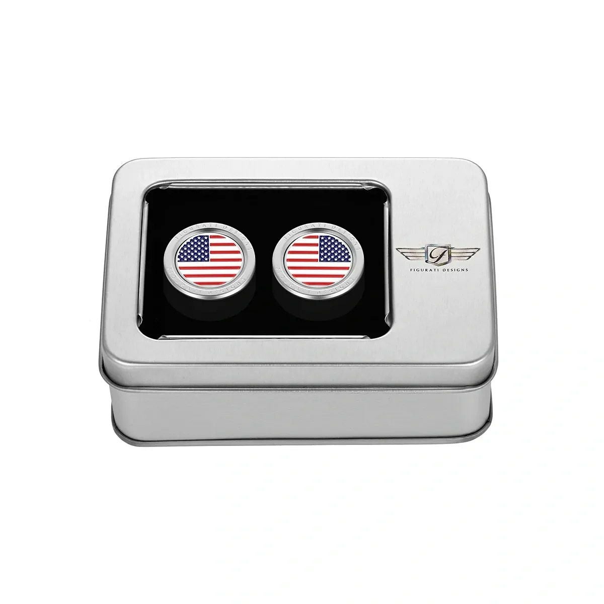 ハーレー ドッキングポイントカバー ワイド カラー星条旗デザイン (シルバー)2