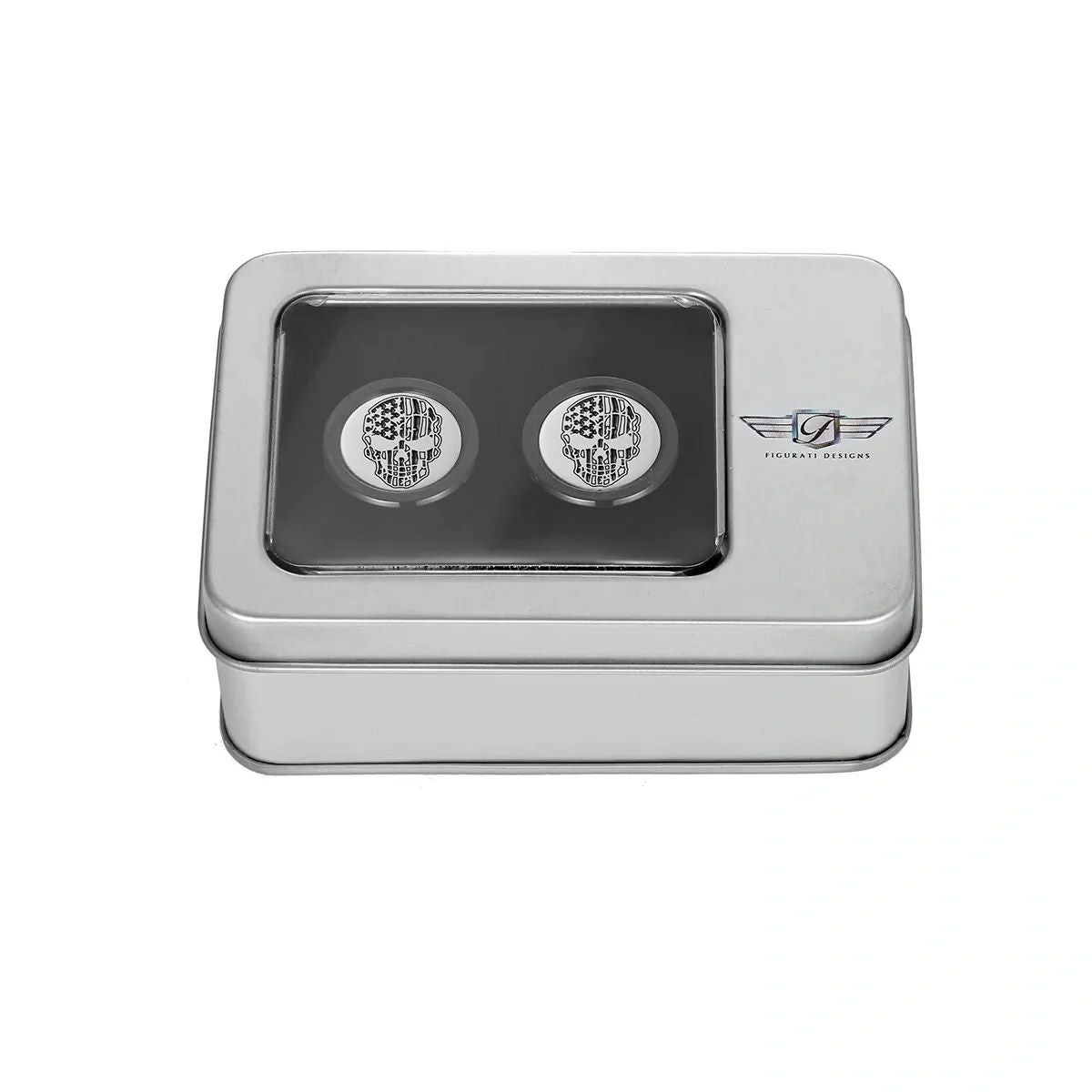 ハーレー ドッキングポイントカバー ショート 星条旗スカルデザイン (ブラック)2