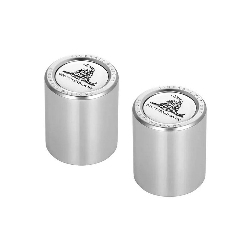 ハーレー ドッキングポイントカバー ワイド Dont Tread on Meデザイン (シルバー)