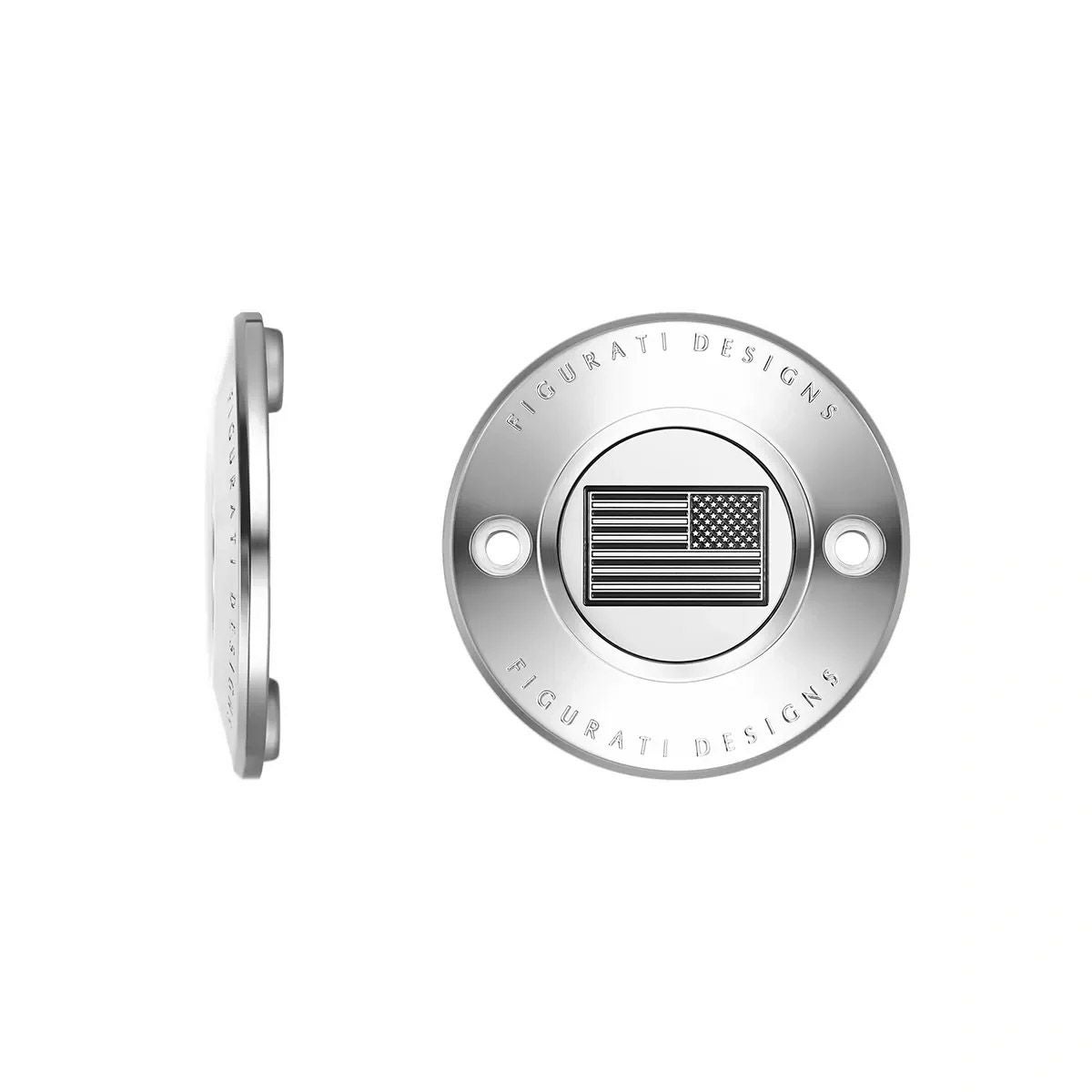  M8 ツーリング、トライク、ソフテイル タイマーカバー 星条旗デザイン (シルバー)1