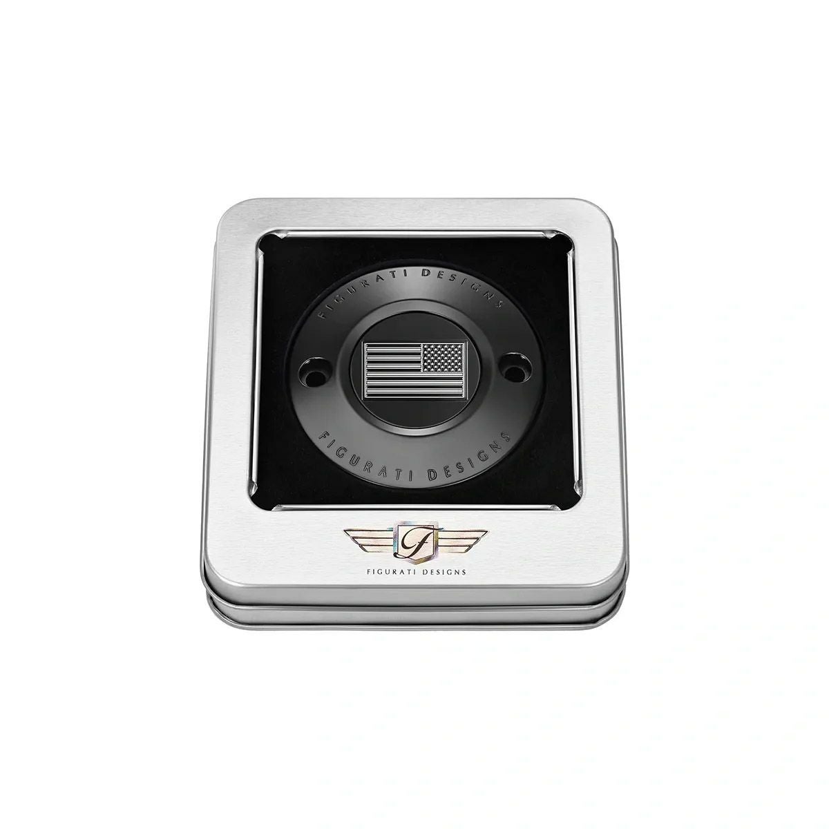  M8 ツーリング、トライク、ソフテイル タイマーカバー 星条旗デザイン (ブラック)2