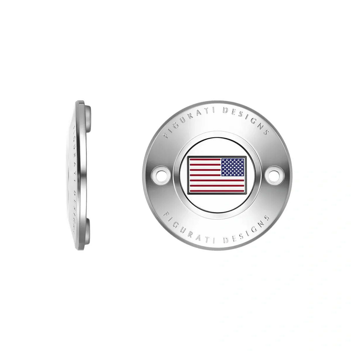 M8 ツーリング、トライク、ソフテイル タイマーカバー カラー星条旗デザイン (シルバー)1