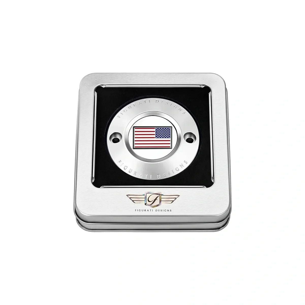 M8 ツーリング、トライク、ソフテイル タイマーカバー カラー星条旗デザイン (シルバー)2