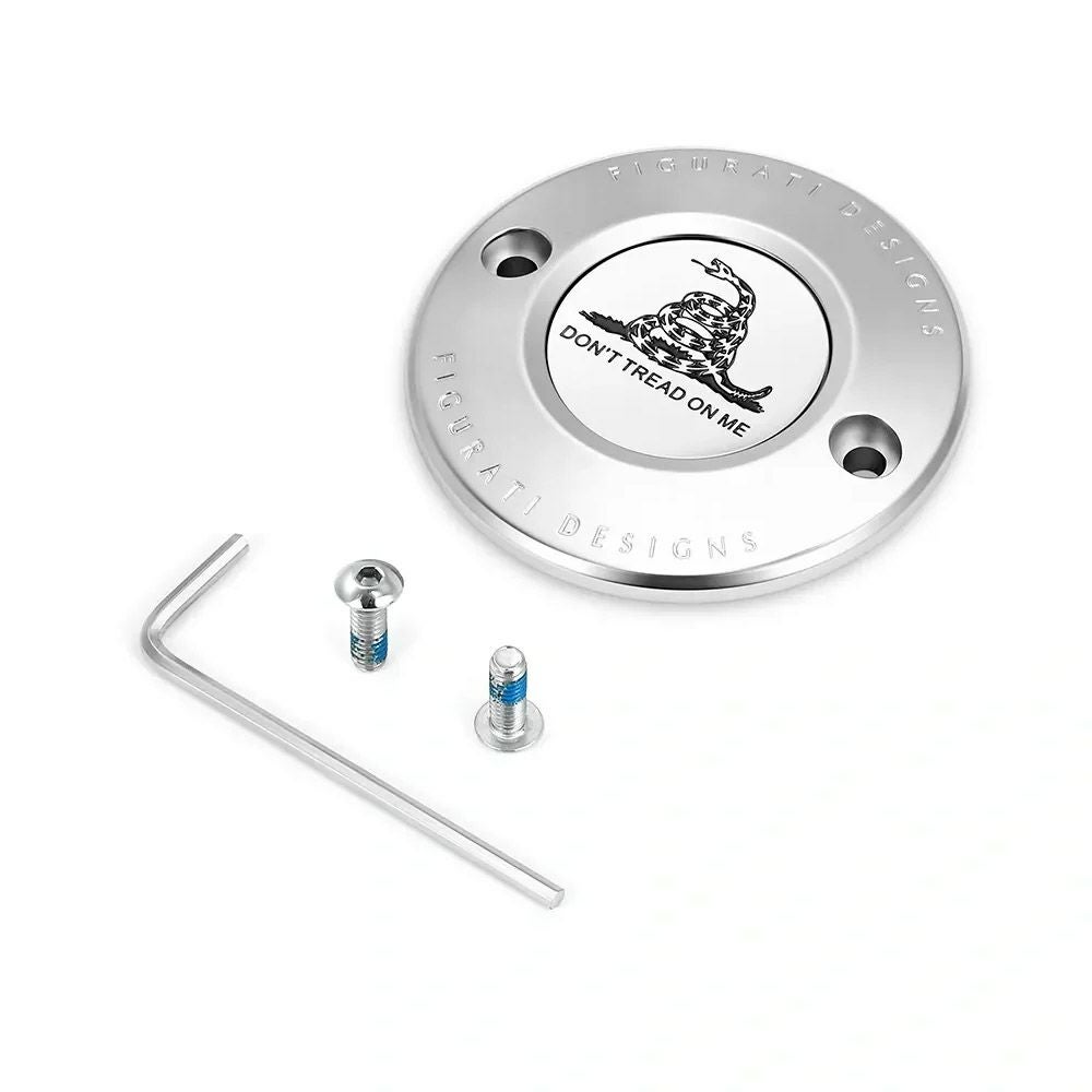  M8 ツーリング、トライク、ソフテイル タイマーカバー Dont Tread on Meデザイン (シルバー)