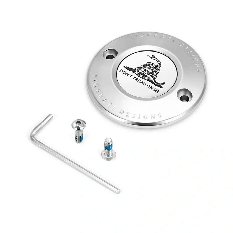  M8 ツーリング、トライク、ソフテイル タイマーカバー Dont Tread on Meデザイン (シルバー)
