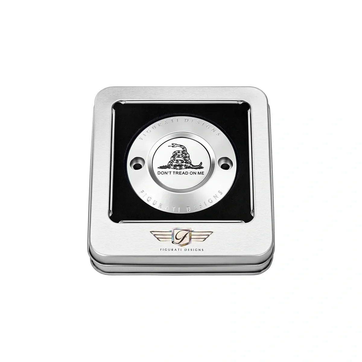  M8 ツーリング、トライク、ソフテイル タイマーカバー Dont Tread on Meデザイン (シルバー)2