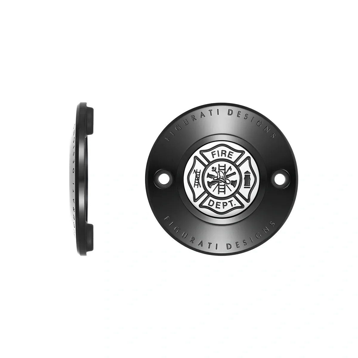 M8 ツーリング、トライク、ソフテイル タイマーカバー 消防士マルタ十字デザイン (ブラック)1