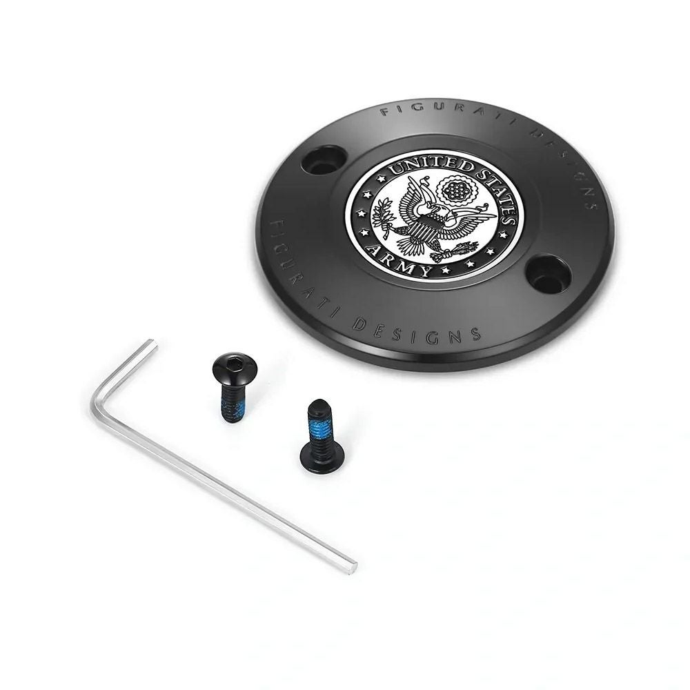 M8 ツーリング、トライク、ソフテイル タイマーカバー USアーミーデザイン (ブラック)