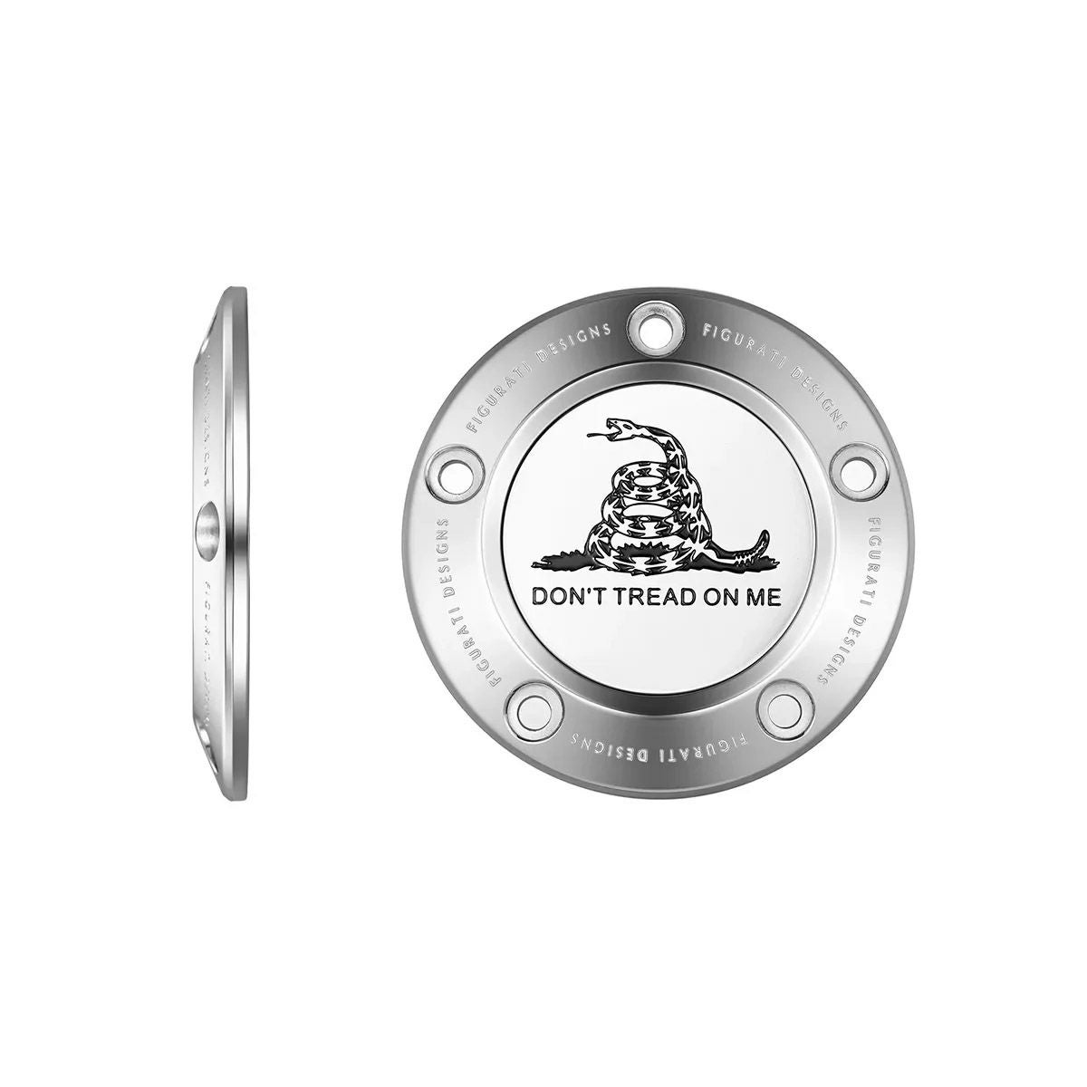  ツインカム ツーリング、ダイナ、ソフテイル、トライク タイマーカバー Dont Tread on Meデザイン (シルバー)1
