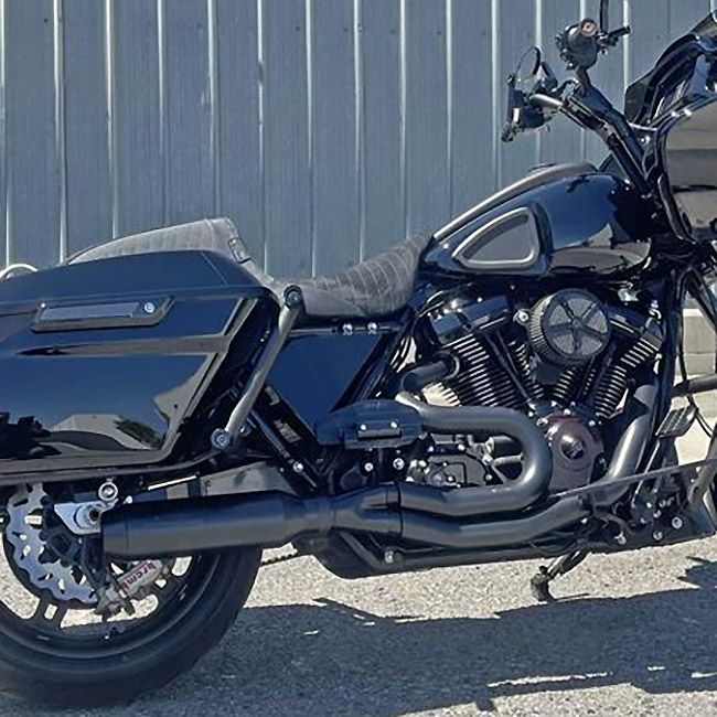 M8 ツーリング スーパーバイク 2-1 フルエキゾーストマフラー (ブラック)