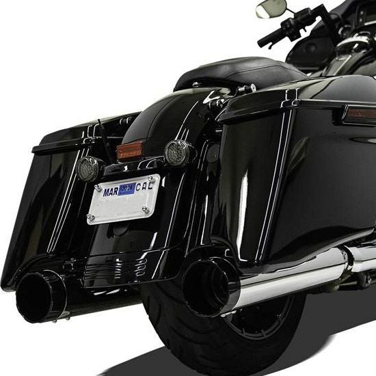 1995～2016 ツーリング ストレート スリップオン マフラー (クローム)