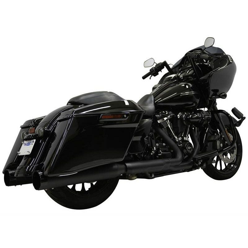 1995～2016 ツーリング ストレート スリップオン マフラー (ブラック)1