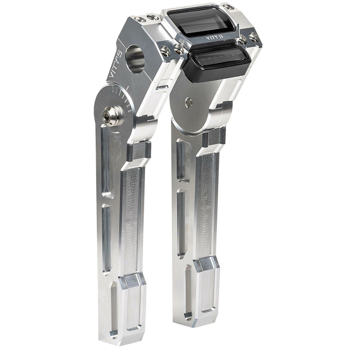 FXBB/S、FXLRST アジャスタブル ライザー 10インチ シルバー 1-1/8インチハンドル用 Vitys Design （ビティーズデザイン）