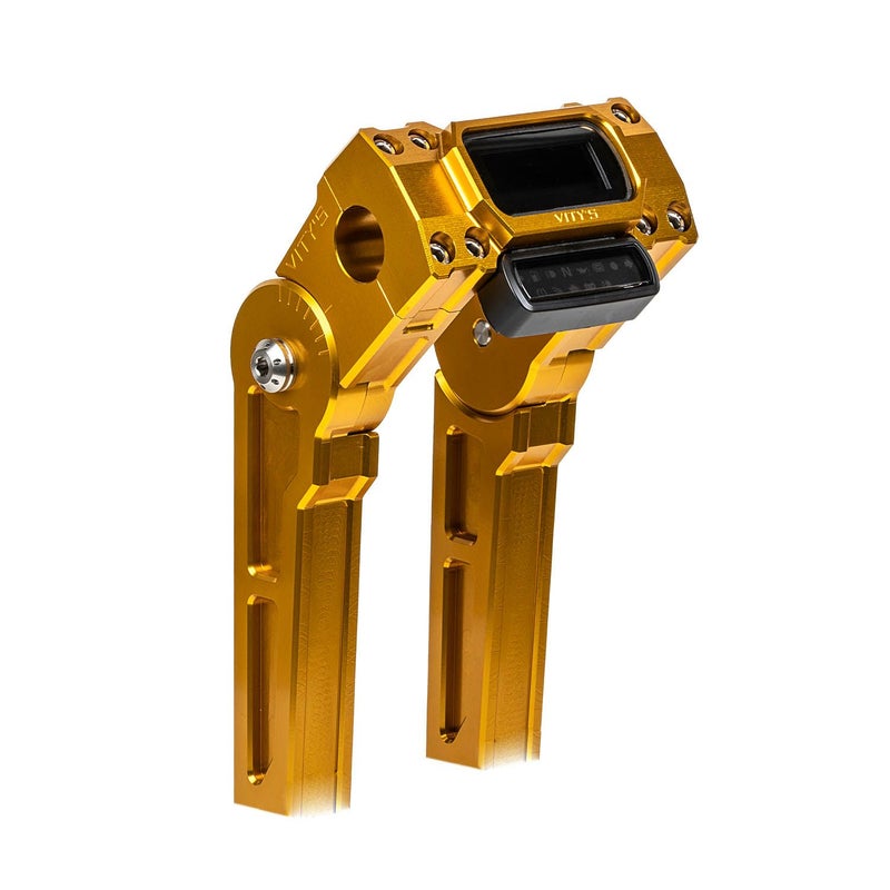 FXBB/S、FXLRST アジャスタブル ライザー 8インチ ゴールド 1-1/8インチハンドル用 Vitys Design （ビティーズデザイン）