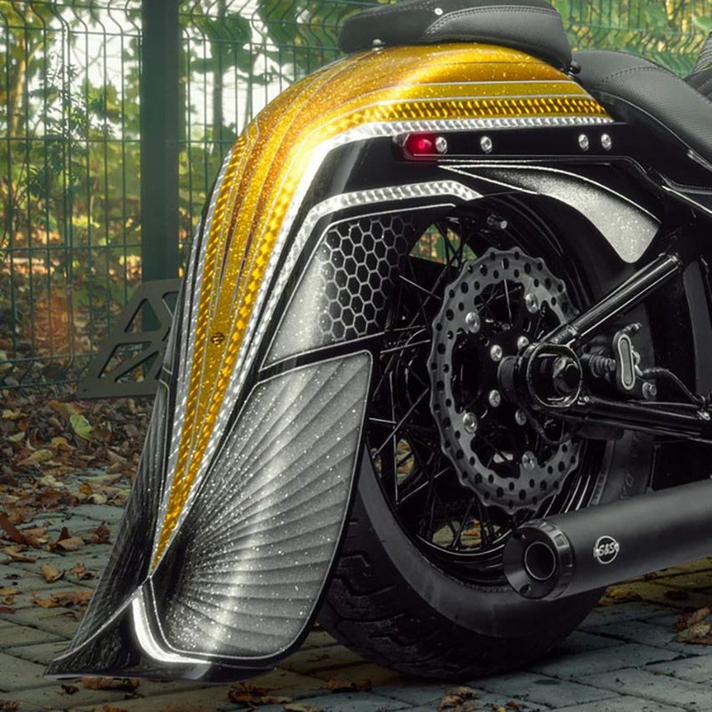 2000～2017 ソフテイル 7.5インチ エクステンド・リアフェンダー (エンドチップ付)