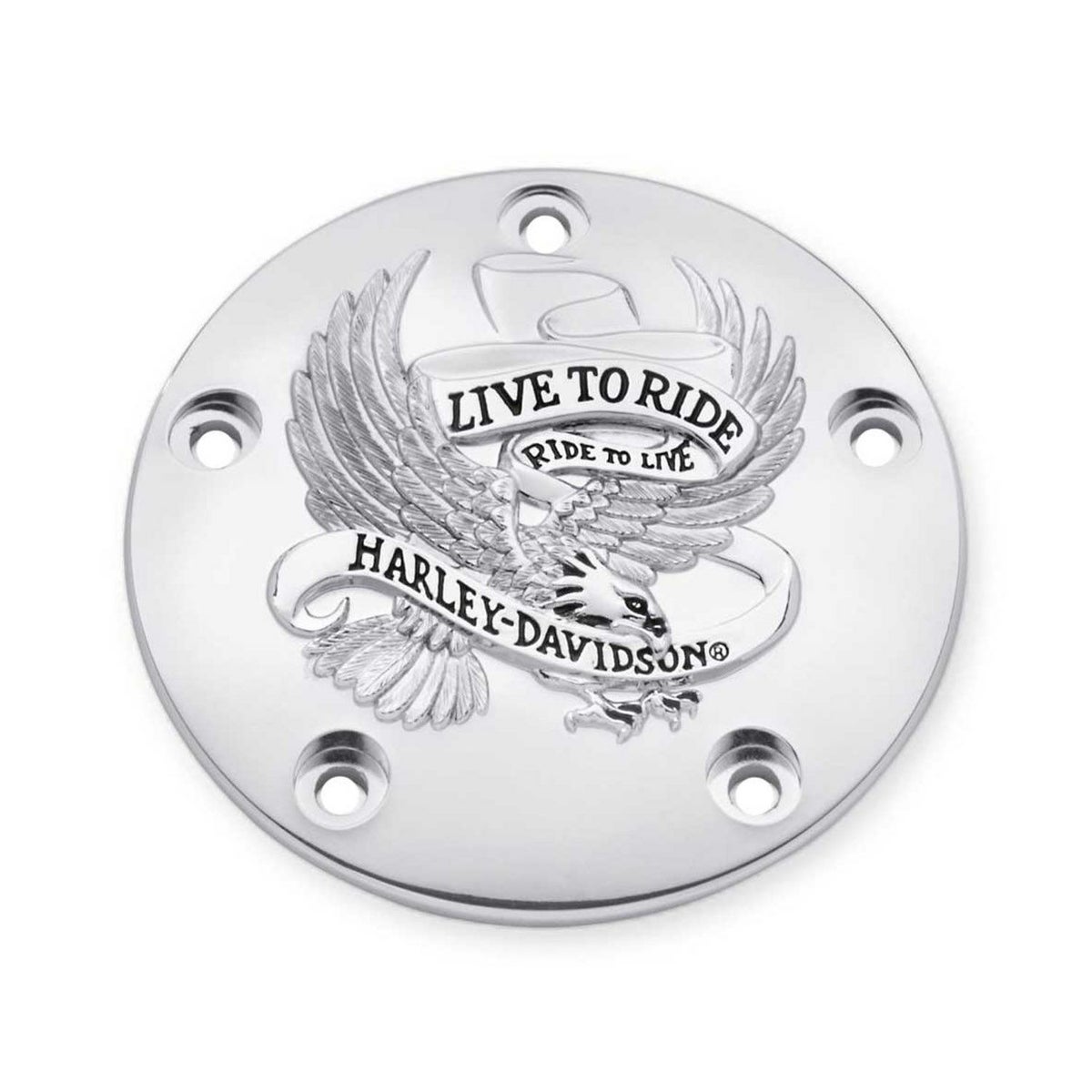 ツインカム ツーリング、ソフテイル、ダイナ Live to Ride タイマーカバー (クローム)