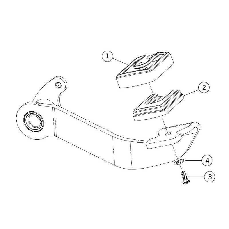  ツーリング、FLソフテイル アイアンサイド・ブレーキペダル パッド ショート (クローム)2
