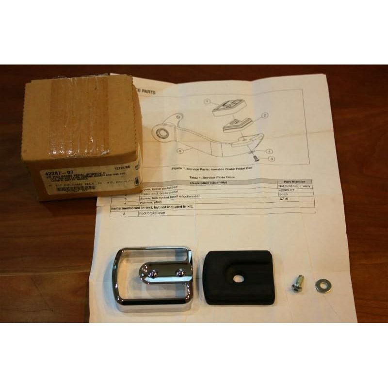  ツーリング、FLソフテイル アイアンサイド・ブレーキペダル パッド ショート (クローム)3