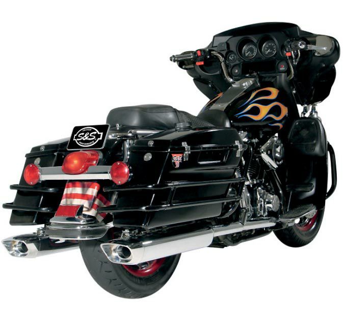 S＆S SPO・スリップオンマフラー クロームエンドキャップ 1995～2016ツーリング-01