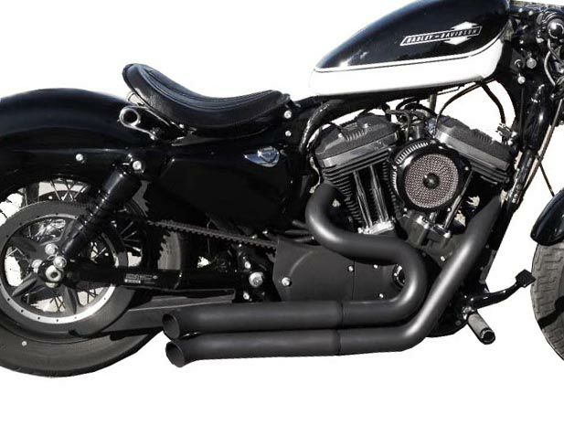 バッサーニ(Bassani)　ファイアースウィープマフラー ブラック-01