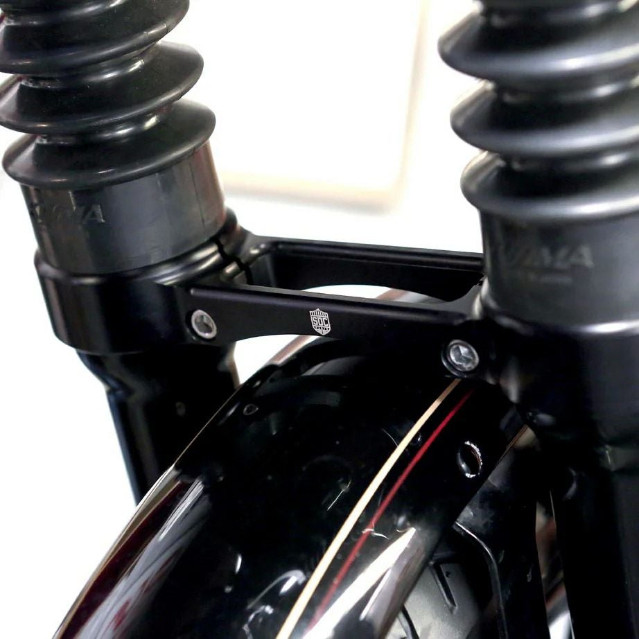 サンディエゴカスタムズ プロシリーズ・39mm フォークブレース　フォークブーツ装着可 (ステルスブラック)1